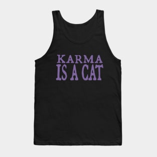 Karma is a Cat (purple) Tank Top